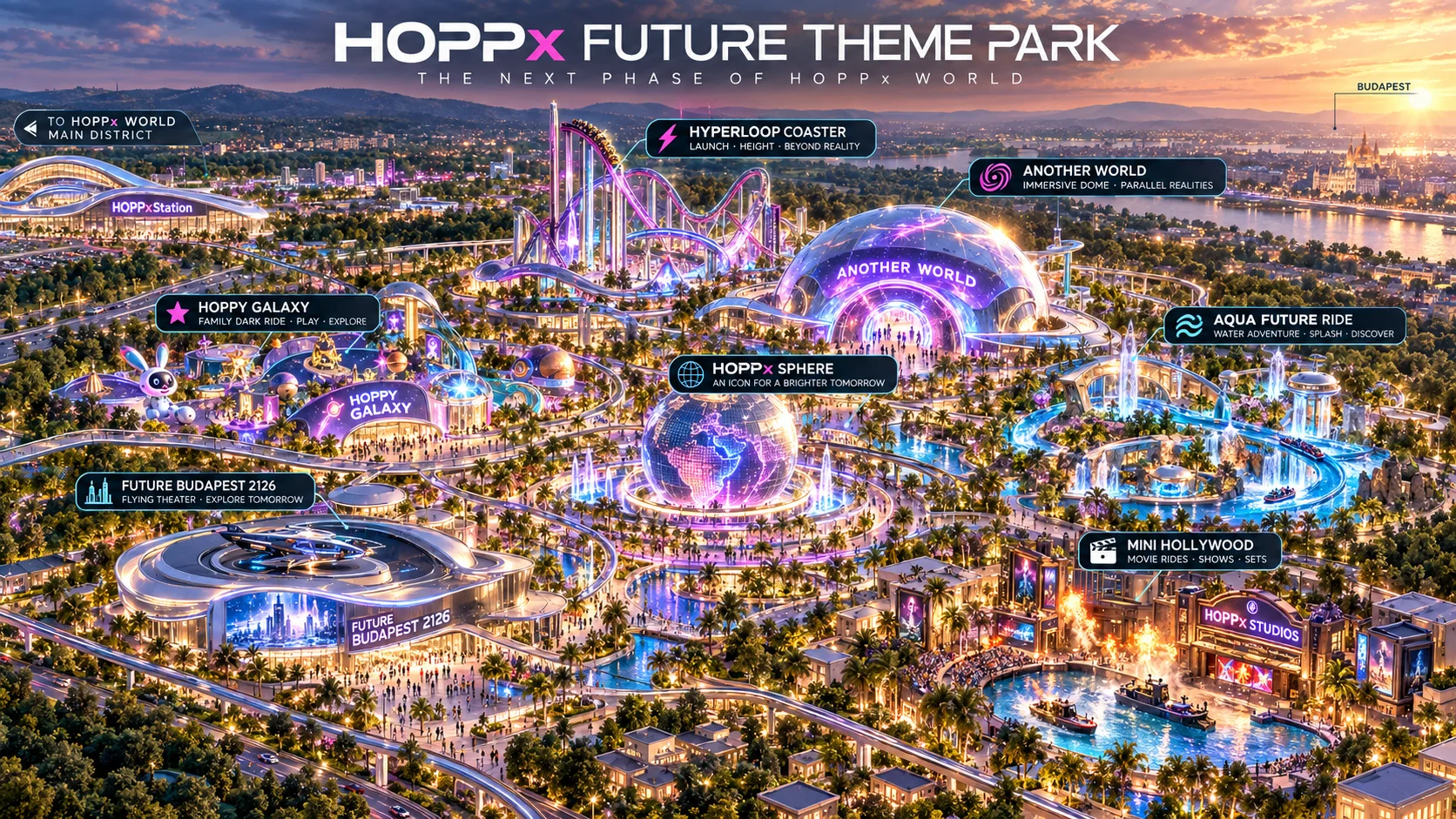 Theme Park — concept visual, illustrative only